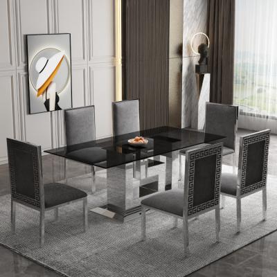 China Modern Style 0.9m Width Glass Dining Table For Customer Satisfaction for sale