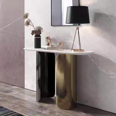 China Marble Entrance Platform Rectangular Console Table Customized Modern Style for sale