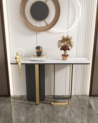 China Hotel Marble Minimalist Square Entrance Console Table Modern Style for sale