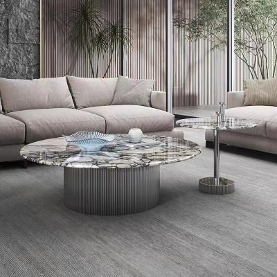China Modern Marble Hotel Living Room Circular Combination Coffee Table for sale