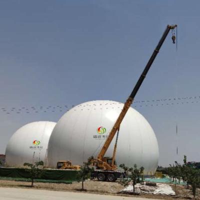 China Customized Round Double Membrane Biogas Holder With Long Lifespan Te koop