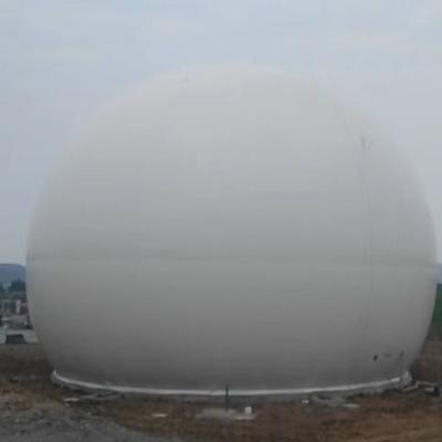 China Round Double Membrane Biogas Holder For Anaerobic Reaction à venda