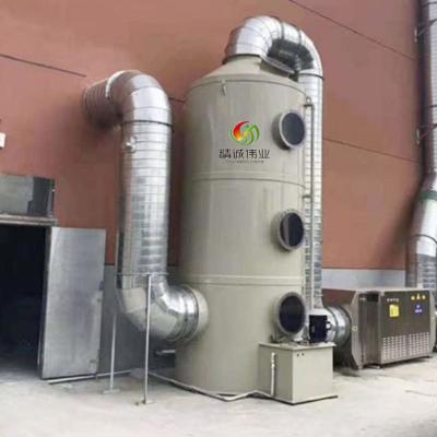 China Equipo del tratamiento del gas de basura de aceite de la torre de espray del depurador de la SO2 H2S en venta