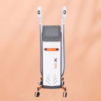 China Vertical Two Handles DPL IPL Body Hair Removal Machine 900w for sale