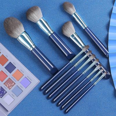 China Microcrystalline Silk Bristles Makeup Brush Kit Custom Logo Black for sale