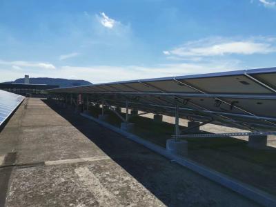 China HDG Steel Ballasted Solar Mounting Systems Photovoltaic Flat Roof Racking for sale