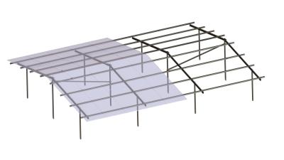 China Ramming Pile Ground Mount Solar System HDG Panel Steel Frame for sale