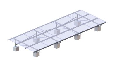 Chine Structure en aluminium de haute catégorie de 3 colonnes pour les systèmes montés au sol Frameless de picovolte de panneaux solaires à vendre
