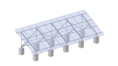 China 2x10 88m/S Aluminium Solar Mounting Structure Frameless PV Ground Systems for sale