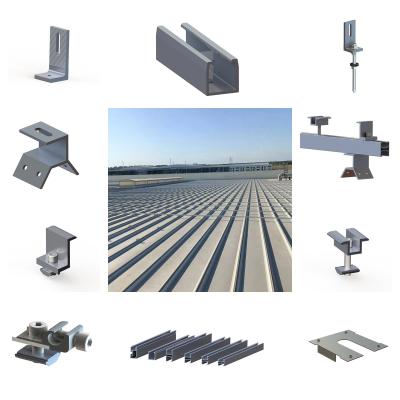 China 88M/S Frameless Metal Roof Solar Panel Brackets 1.5KN/M2 Corrugated for sale