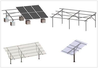 China Steel Galvanized Solar Panel Ground Mounting Frames Flat Roof C Channel Structure for sale