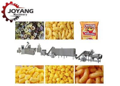 Chine 150-500 kg/h heure de maïs de souffle de casse-croûte de fromage de machine souffle chaîne de fabrication extrudeuse à vendre