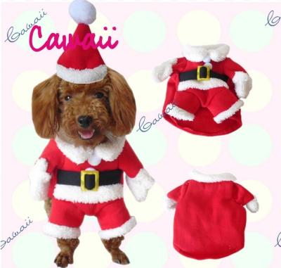 中国 ヨークシャのプードルのクリスマス女の子、犬のためのサンタのスーツのための余分小さい犬の衣服 販売のため