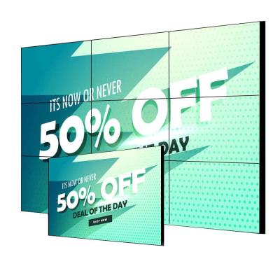 China Ultra Narrow Edge UHD LCD Splicing Screen 55 Inch 3.5mm Indoor Video Wall Display for sale