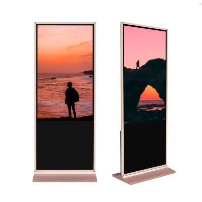China 1920x1080 Free Standing Touch Screen Kiosk 55 Inch Airport Self Check In Kiosk for sale