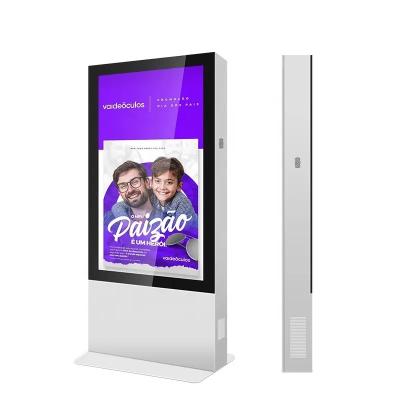 China 65 Inch Outdoor Advertising Screen Display Kiosk High Brightness Digital Signage for sale