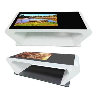 China Interactive Touch Screen Coffee Table With Wireless Charge Capacitive Touch Screen Android Os for sale