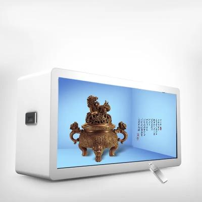 China 43 Inch Smart Transparent LCD Showcase Media Player LCD Display Box for sale