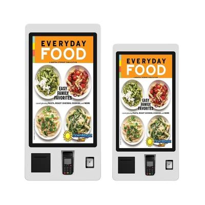 China Self Service Touch Screen Ordering Kiosk 21.5 Inch 24 Inch 27 Inch Wall Mounterd for sale