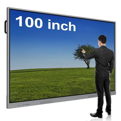 中国 100インチ フルHD 大型デジタルインタラクティブなホワイトボード スマートフラットパネル タッチスクリーン 販売のため