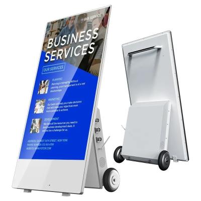 China Digital Outdoor Advertising Screen Display 43 inch Battery Powered 1500 nits for sale