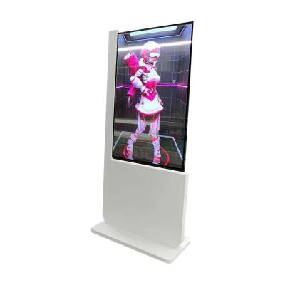 China DC 12V 55 Inch Transparent Touch Screen Display Floor Stand All In One Monitor for sale