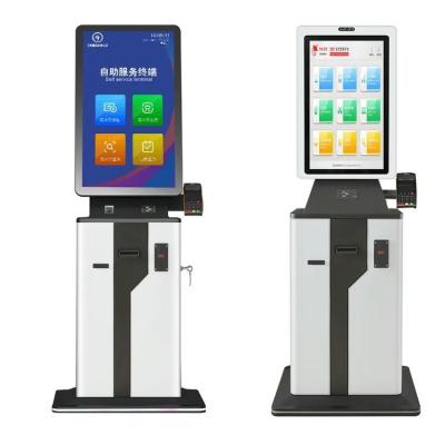China Touch Screen Hotel Self Check In Kiosk 32 Inch Parking Car Payment Self Service Kiosk for sale