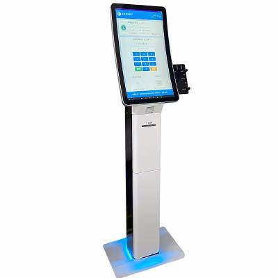 China High Resolution Display Touch Monitor Kiosk With POS Machine And Thermal Printer for sale