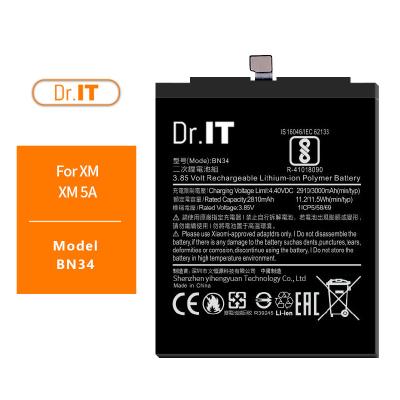 China Energy Saving Lithium Cell Phone Battery BN34 Mi 5a Battery 3000mah for sale
