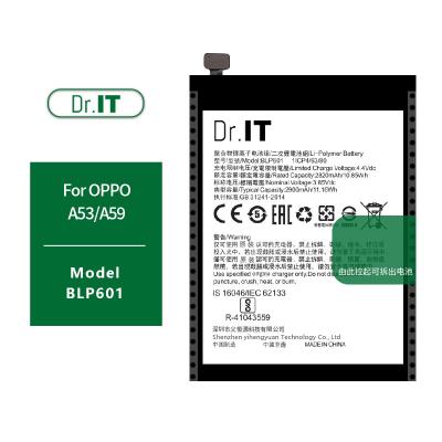 China Oxidação da bateria 2980mAh 3.85V do telefone de BLP601 A53 A59 OPPO anti à venda
