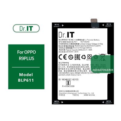 China Eco Friendly 2900mAh OPPO Phone Battery Replacement For R9 PLUS for sale