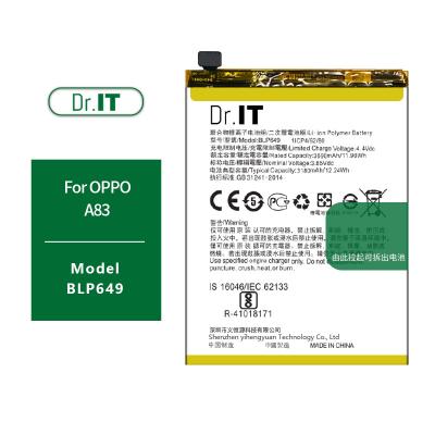 China OEM 3180mAh A83 OPPO Phone Battery Replacement Non polluting for sale