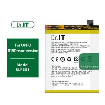 China OEM 2630mAh BLP651 Oppo R15 Battery Replacement Eco Friendly for sale