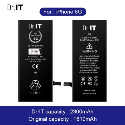 China Lithium 3.8V Iphone 6G Battery Mah 2300mAh Dual IC Protection for sale