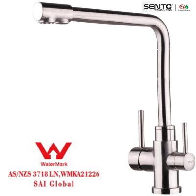 China 304 stainless steel Faucet Europ SUS316 Material Single Handle Tap Water Filter Tap Satin Mixer Brush Finish for sale