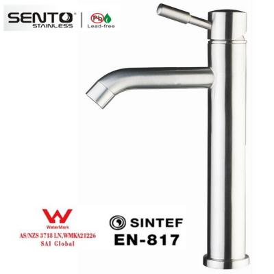 China SENTO watermark stainless steel Lavatory Faucet for sale