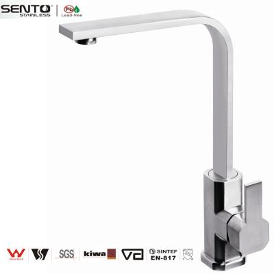 China Sigle Lever kitchen cabinet faucet square design for sale
