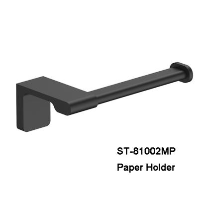 China Stainless steel good quality Wall Mounting Paper Holder Toilet Paper Roll Holder Black Color for sale