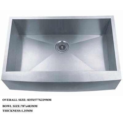 China Stainless Steel Kitchen Sink And Portable Sink With One Bowl for luxury kitchen for sale
