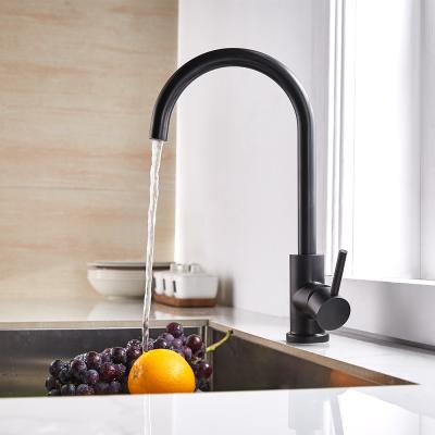 China Tap Nano Black Swivel Spout Mat BlackKitchen Faucet Solid Steel 304/316 Material for sale