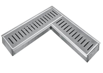 China Bathroom Shower Room L-Shape Floor Drain Multi-Specification Brushed Sus304 Stainless Steel Bath Floor Drain for sale