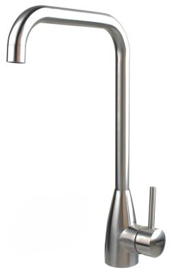 China New Design 304 Stainless Steel Brushed Satin Taps Single Handle Basin Faucet for sale