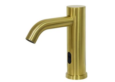 China Bathroom Brass Color Smart Hands Free Auto Steel material lavatory faucet Touchless Sensor Automatic Basin Faucet for sale