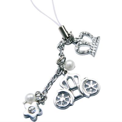 China decorative motorcycle shape metal mobile charm/phone strap for sale