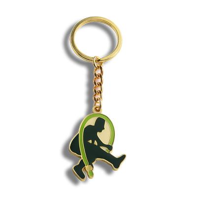 China Motion Sign Promotional Key Rings With Zinc Alloy Paint Customization for sale