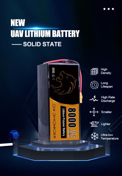 Quality High-Performance XT60 Lipo UAV Battery with 35C Discharge Rate for FPV Drone for sale