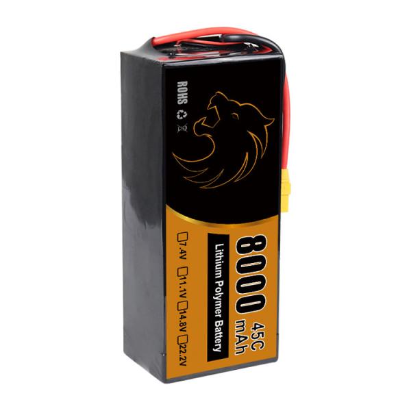 Quality 22.2V Lipo Drone Batteries for Racing FPV Drone with High-Performance XT60 for sale