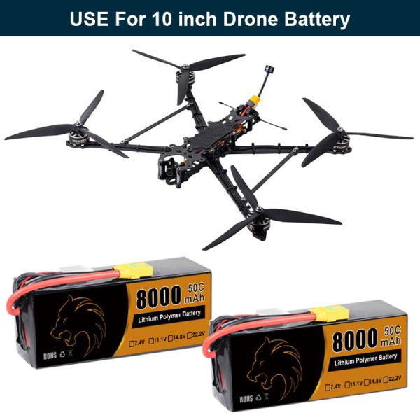 Quality Manufacturer High-Performance 6S2P FPV Drone Battery Pack 22.2V UAV Batteries for sale