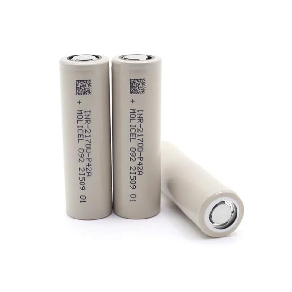 Quality Molicel 3.6V 21700 P42A 4200mAh Support -40 Degree Celsius Low Temperature for sale