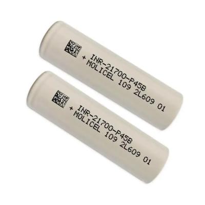 中国 Wholesale Low Temperature 21700 battery MOLI INR21700-P45B 4500mAh P45B 3.7V Lithium ion rechargeable battery cell 販売のため